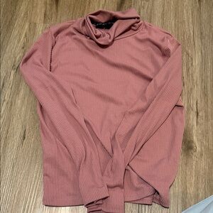 Elegant Mauve Turtleneck Sweater